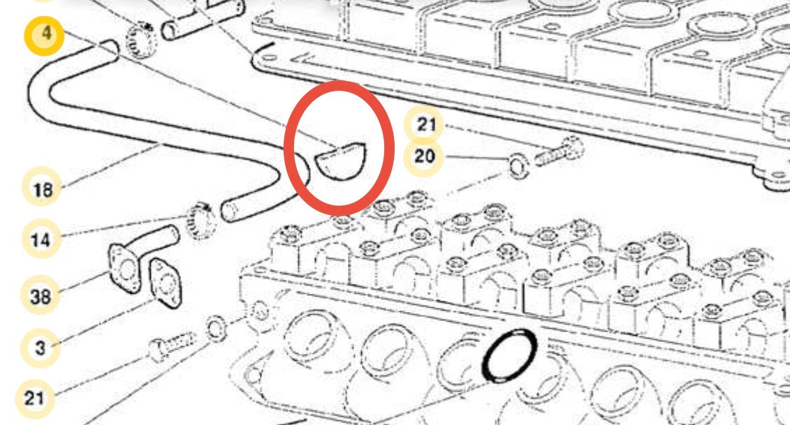 Lamborghini Head Rear Half Moon Seal - 07M103113